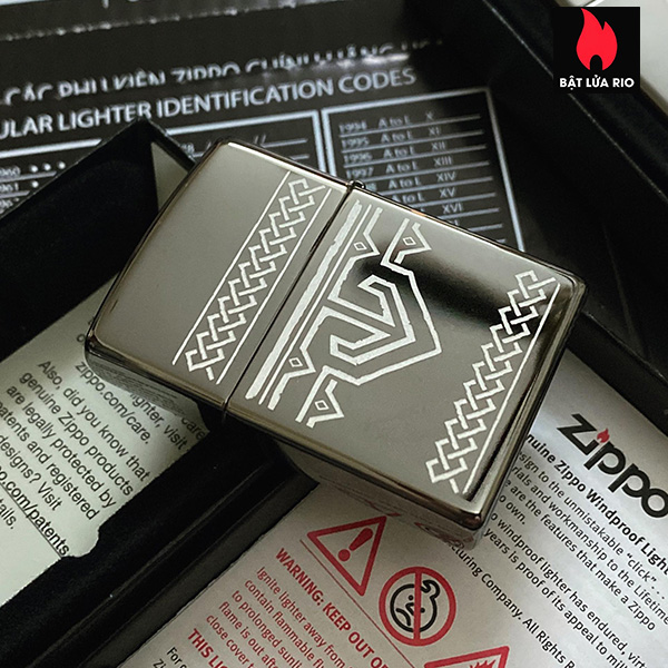 Bật Lửa Zippo 49302 – Zippo Odin Design Black Ice