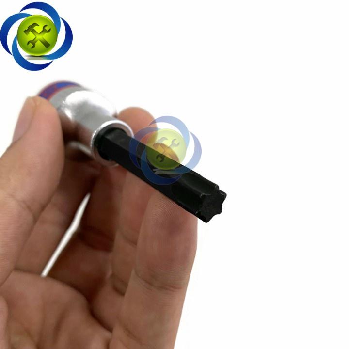 Đầu tuýp sao T50 1/2 Kingtony 403350 dài 80mm trắng đen