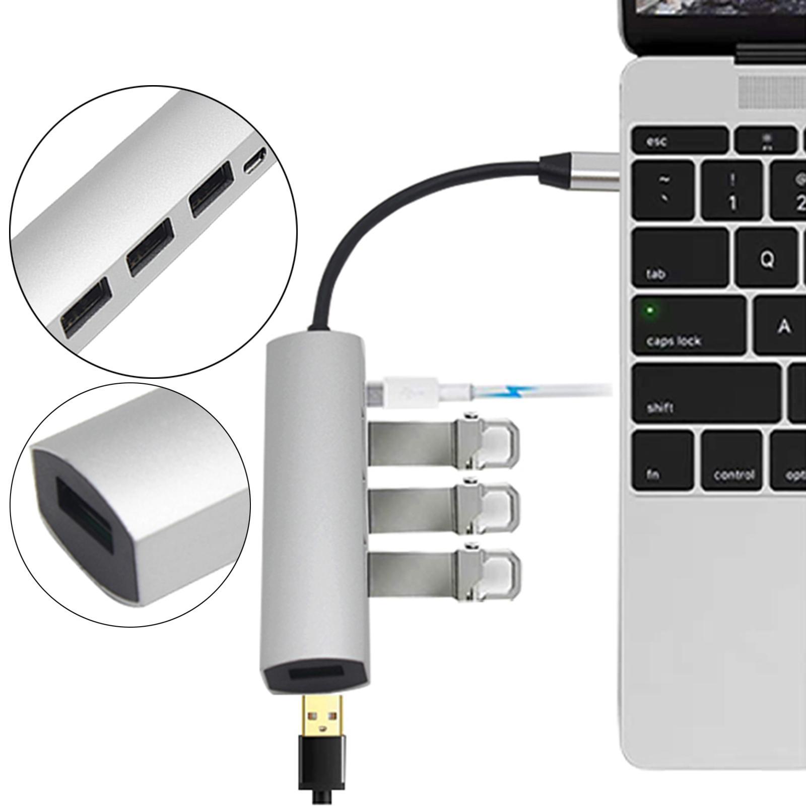 USB Type-C Hub Connectors USB 3.0 2.0 Adapter Cable for MacBook Black