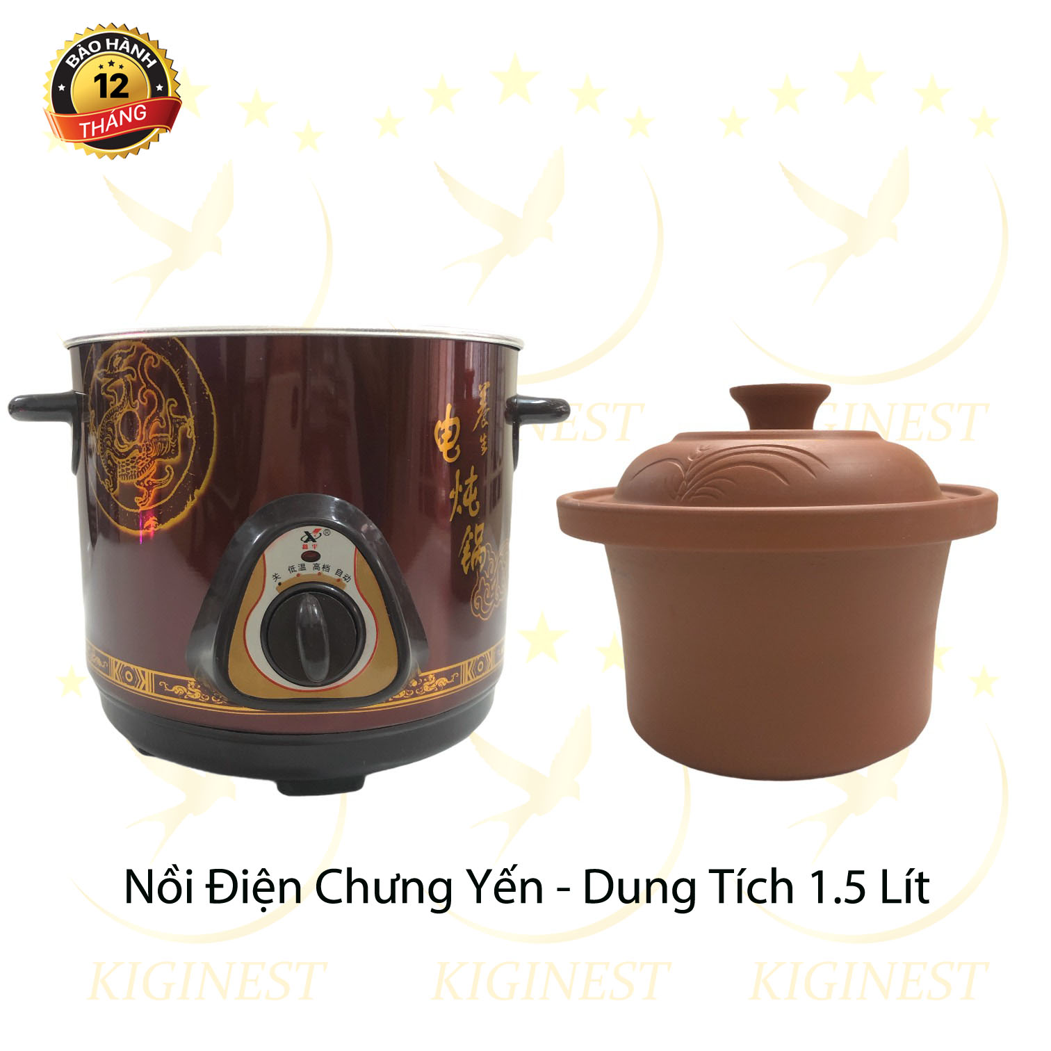 NỒI ĐIỆN ĐA NĂNG CHƯNG YẾN HOẶC NẤU HẦM 1,5 LÍT