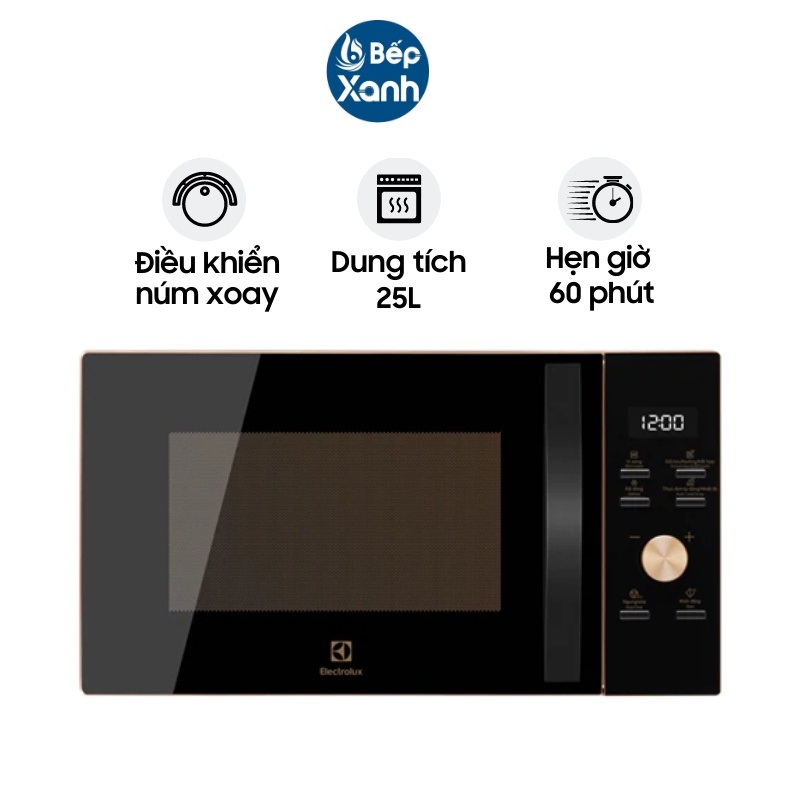 Lò Vi Sóng Có Nướng Electrolux EMC25D59EB 25 lít - Khoá An Toàn - Hàng Chính Hãng