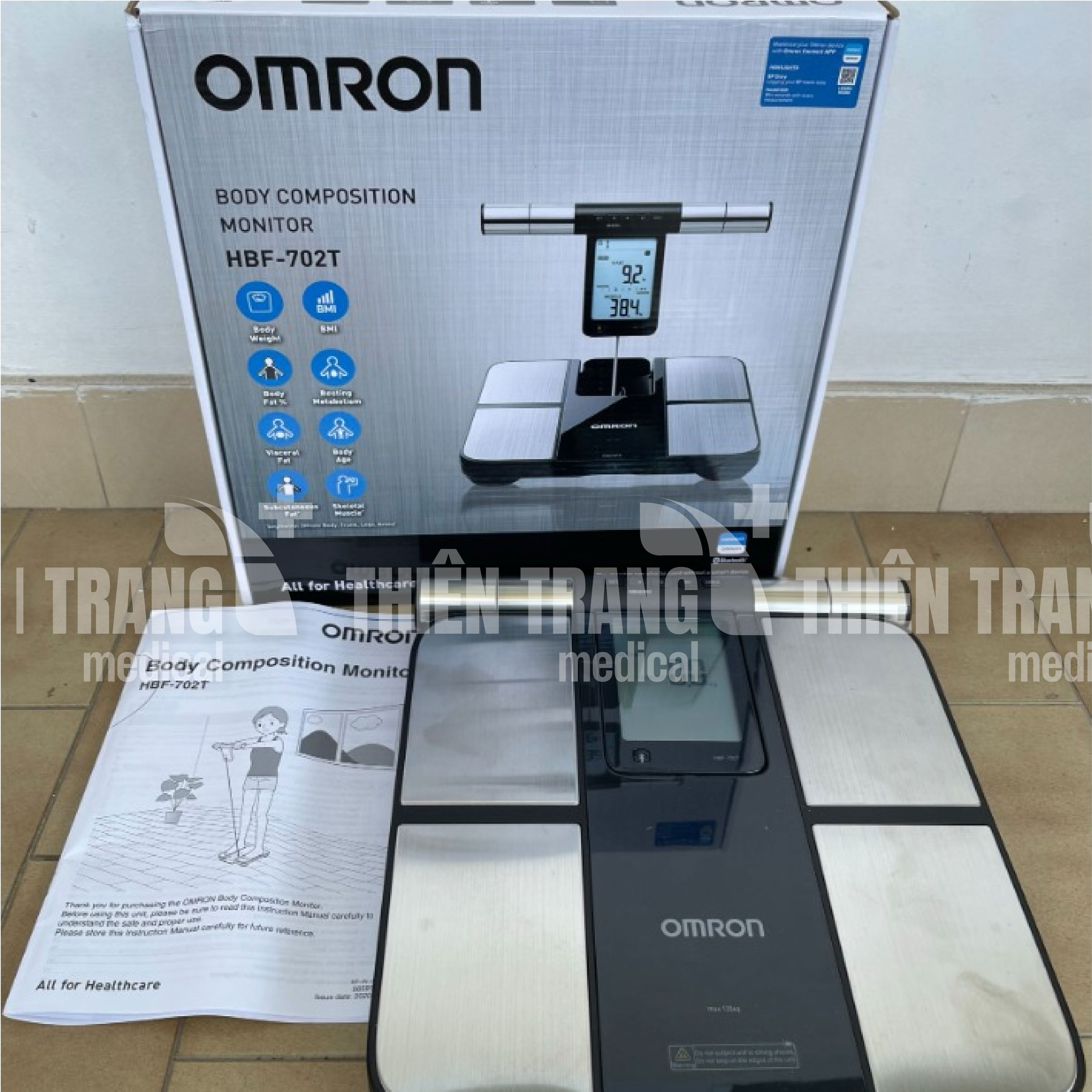 Máy đo thành phần, phân tích lượng mỡ cơ thể Omron HBF-375 Thiên Trang Medical