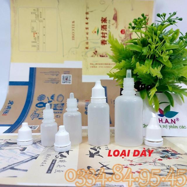 50 - 100 Lọ nhỏ mắt 5ml / 10ml / 20ml loại lọ MỎNG - Chai chiết mỹ phẩm du lịch, đựng mực