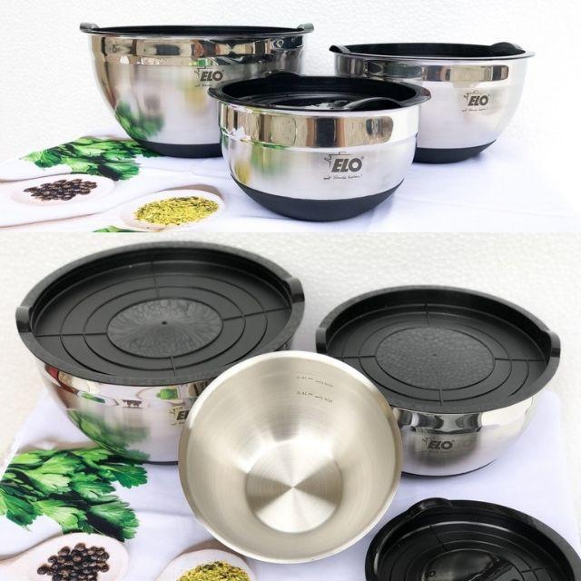 Bộ Bát Trộn Mixing Bowl 3 chiếc size 16cm,20cm,24cm, Chế Biến Salat, Bánh Kem, Thức Ăn Các Loạị