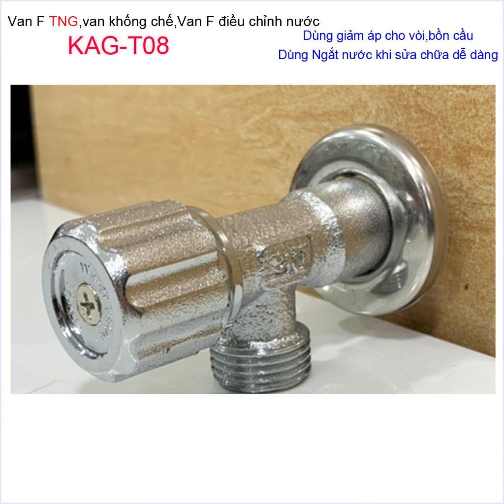 Van giảm áp lực nước KAG-T08, van F TNG đồng nguyên chất bền bỉ sử dụng tốt, van khống chế điều chỉnh nước