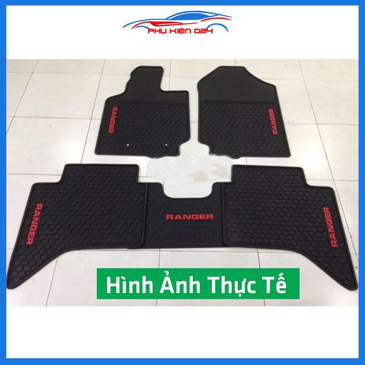 Lót sàn ô tô cao su Ranger 2016-2017-2018-2019-2020-2021-2022 không mùi chống trơn trượt