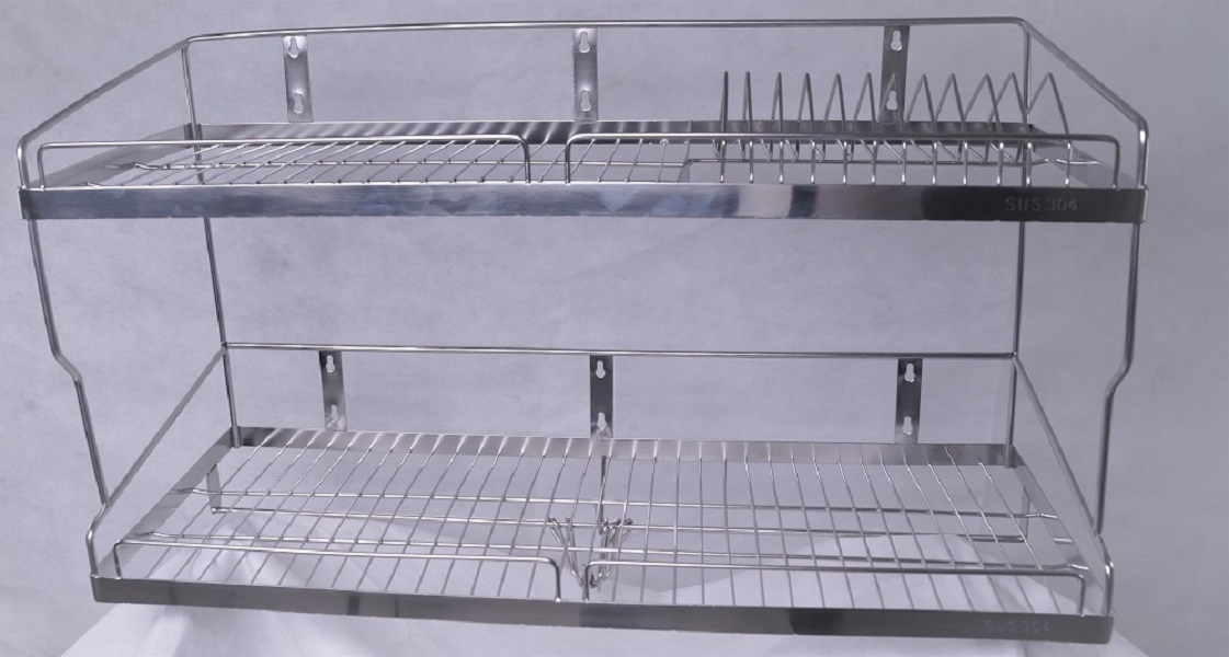 Kệ chén dĩa 2 tầng INOX SUS 304