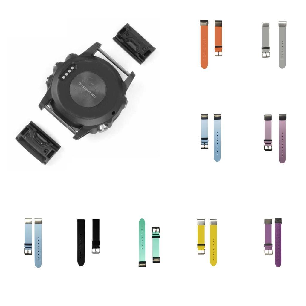 Silicone Watch Bands - Quick Release - Choose Color - Watch Straps for Garmin Fenix 5S/5S Plus