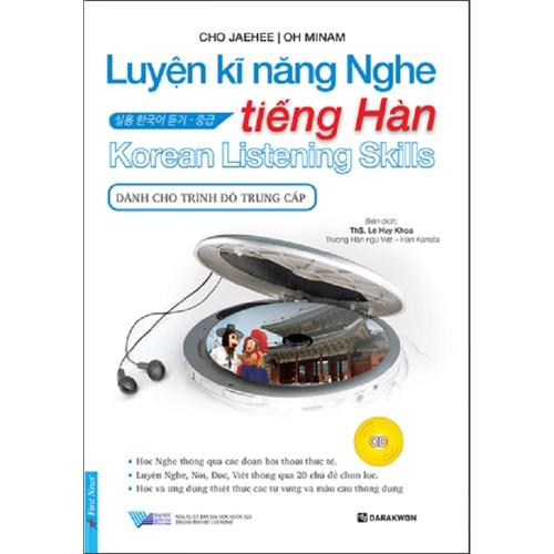 Combo Luyện Kĩ Năng Nghe Tiếng Hàn Dành Cho Người Mới Bắt Đầu + Dành Cho Trình Độ Trung Cấp (Kèm CD) - Bản Quyền