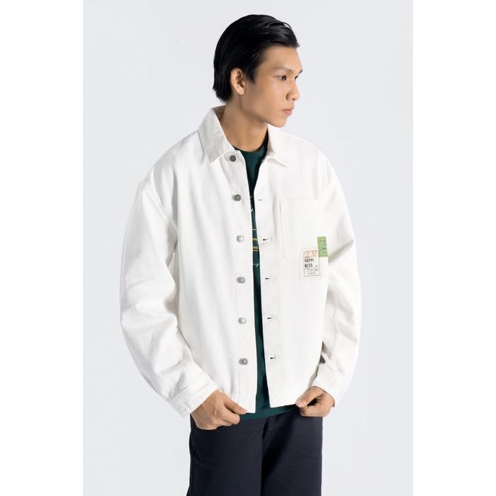 ÁO KHOÁC JEAN NAM MÀU TRẮNG FORM REGULAR - 10S22DJA001 | LASTORE MENSWEAR