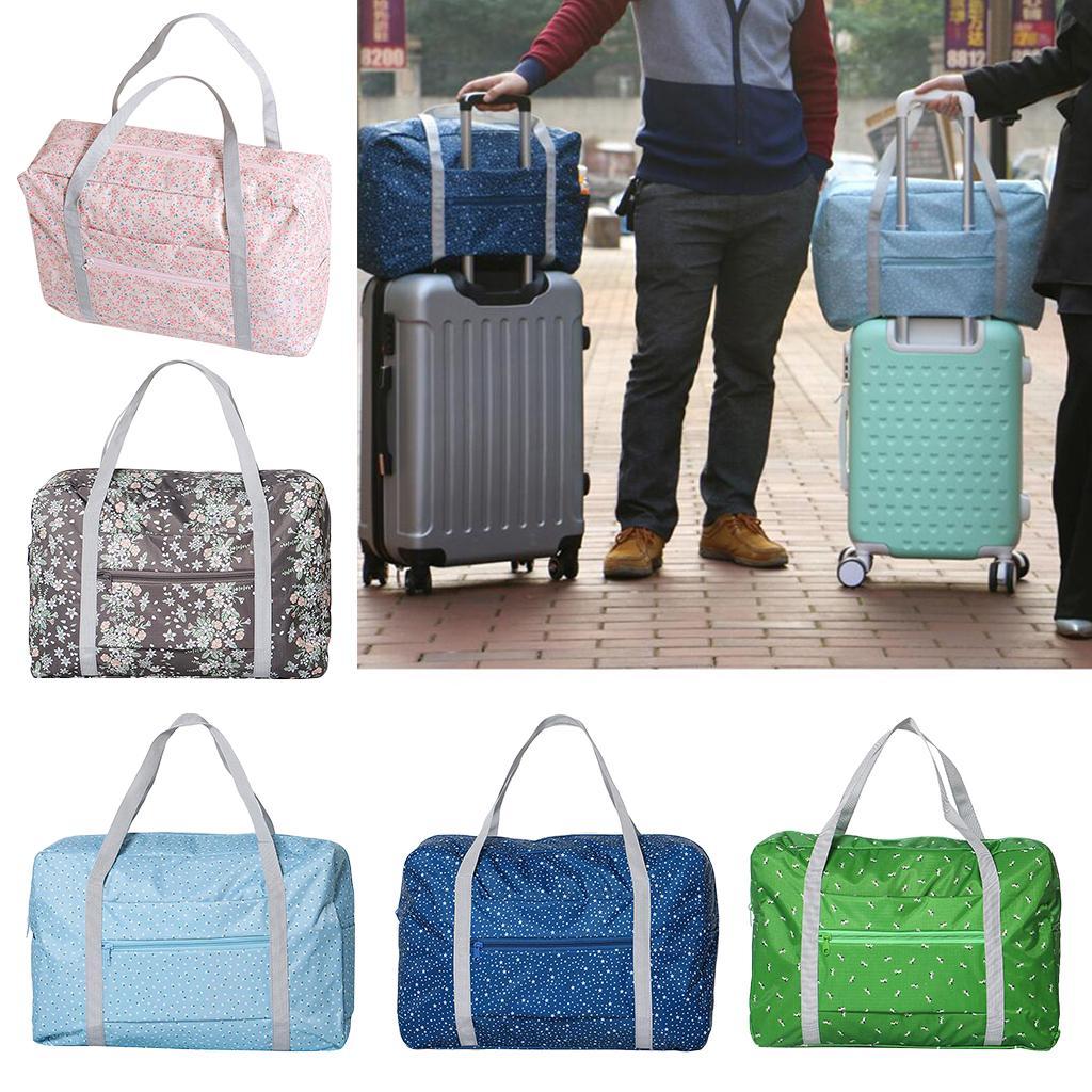 Waterproof Foldable Large Travel Storage Bag Luggage Organizer Sky blue