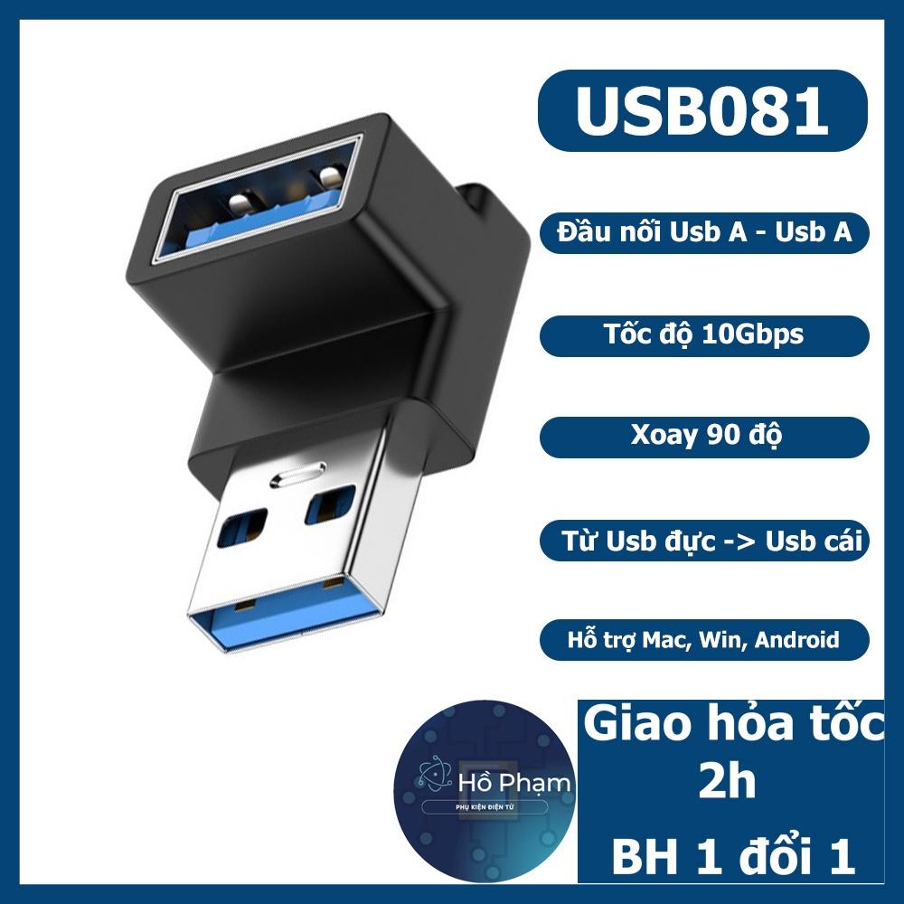 Đầu nối usb 3.1 đực ra usb cái, Cáp usb - usb, đầu nối usb 3.1 tốc độ 10Gbps - Hồ Phạm Usb