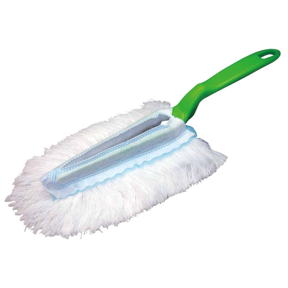 Chổi quét bụi tĩnh điện Ihomeda ( 1 cán + 4 bông lau) - iHomeda Static Dusting Duster ( 1 Mop + 4 Cleaning Dry Cottons )