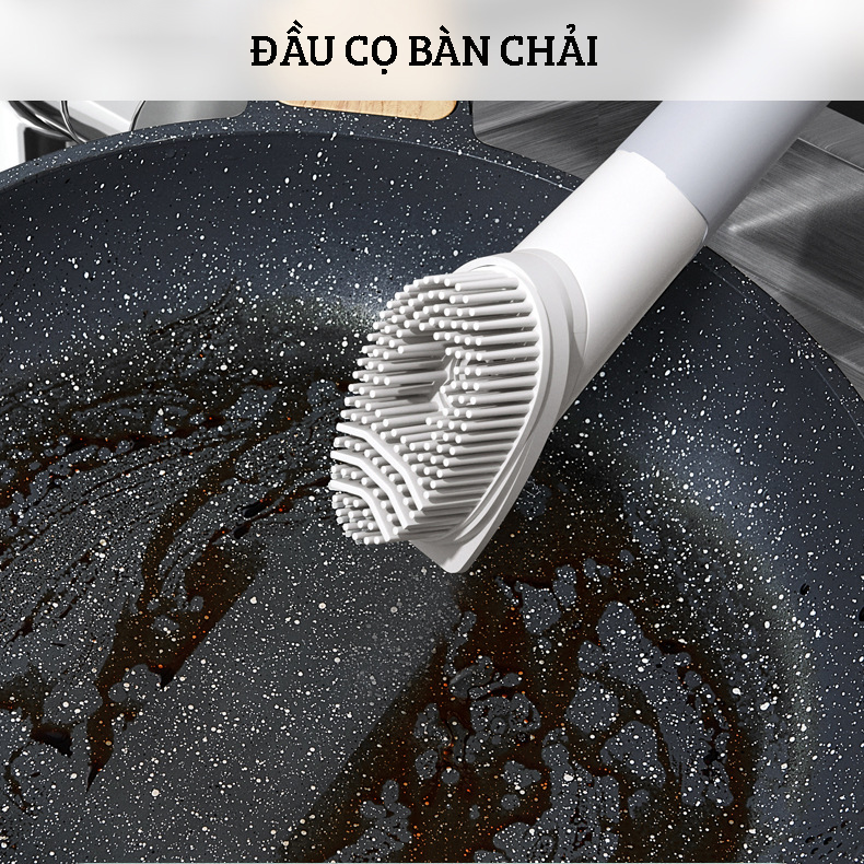 Cây Cọ Xoong Nồi Chảo Đa Năng Damas - Thiết Kế Ngăn Đựng Nước Tẩy Rửa Tiện Dụng - Bấm Nút 1 Chạm Để Lấy Nước Rửa - Chất Liệu Nhựa Cao Cấp Đạt Tiêu Chuẩn An Toàn Sử Dụng