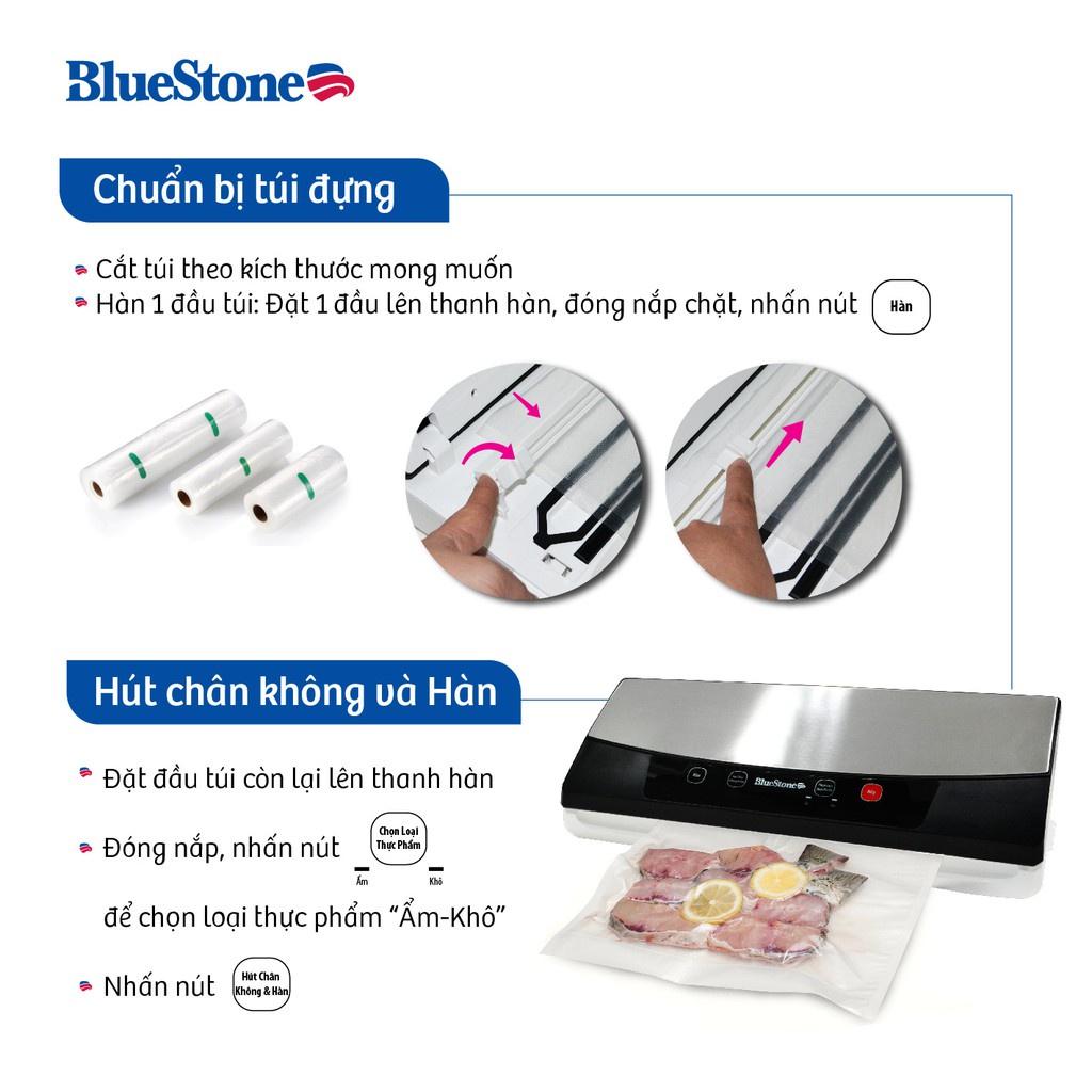 Máy Hút Chân Không BlueStone VSB-2735,Hàn Túi Nilon Bảo Quản Thực Phẩm Tặng 1 Cuộn Túi Dùng Thử, Hàng Chính Hãng