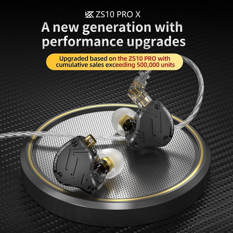 Tai Nghe Nhét Tai KZ ZS10 Pro X HiFi 1DD + 5BA Chất Lượng Cao