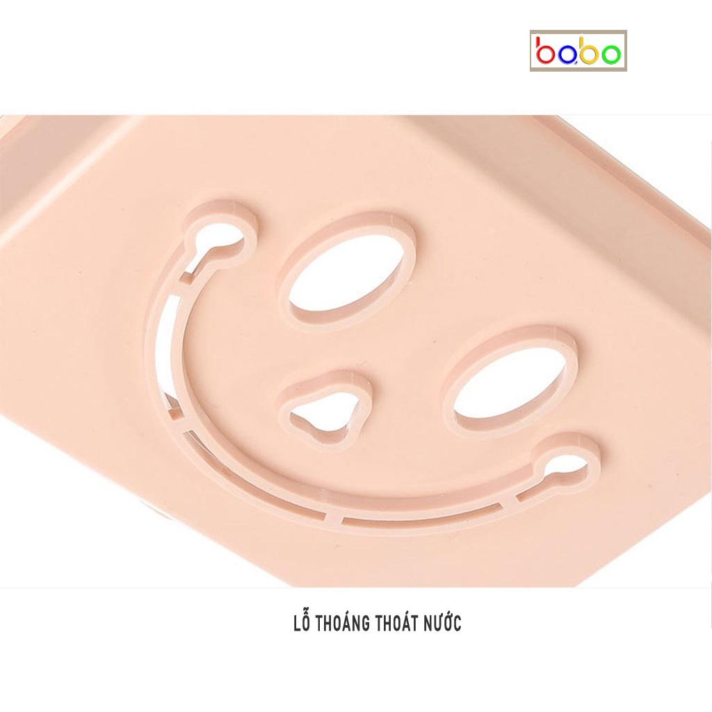 Hộp đựng bánh xà phòng treo tường thoát nước hộp đựng bánh xà bông dán tường hình mặt cười babo