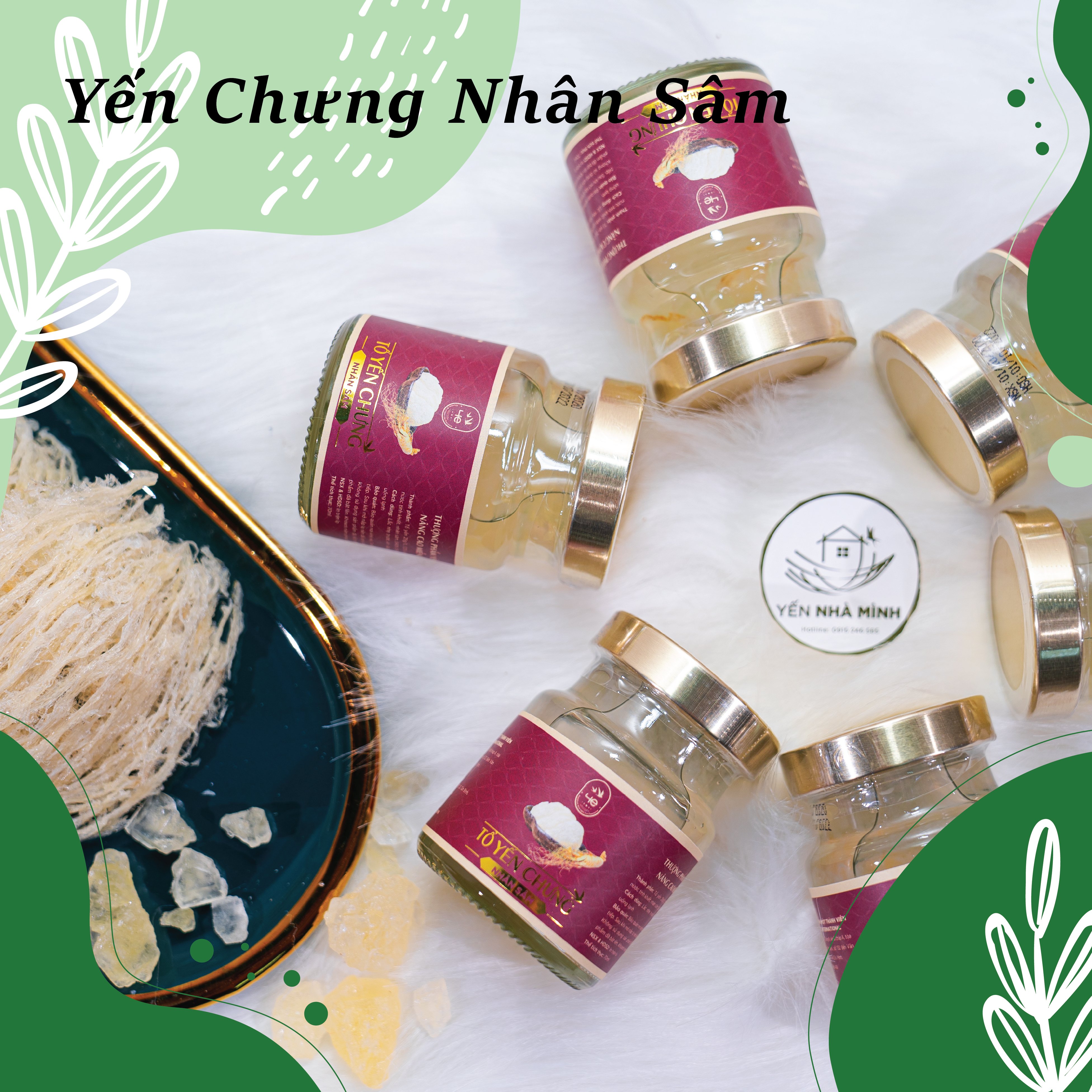 LỐC 6 HŨ YẾN NHÂN SÂM THƠM NGON