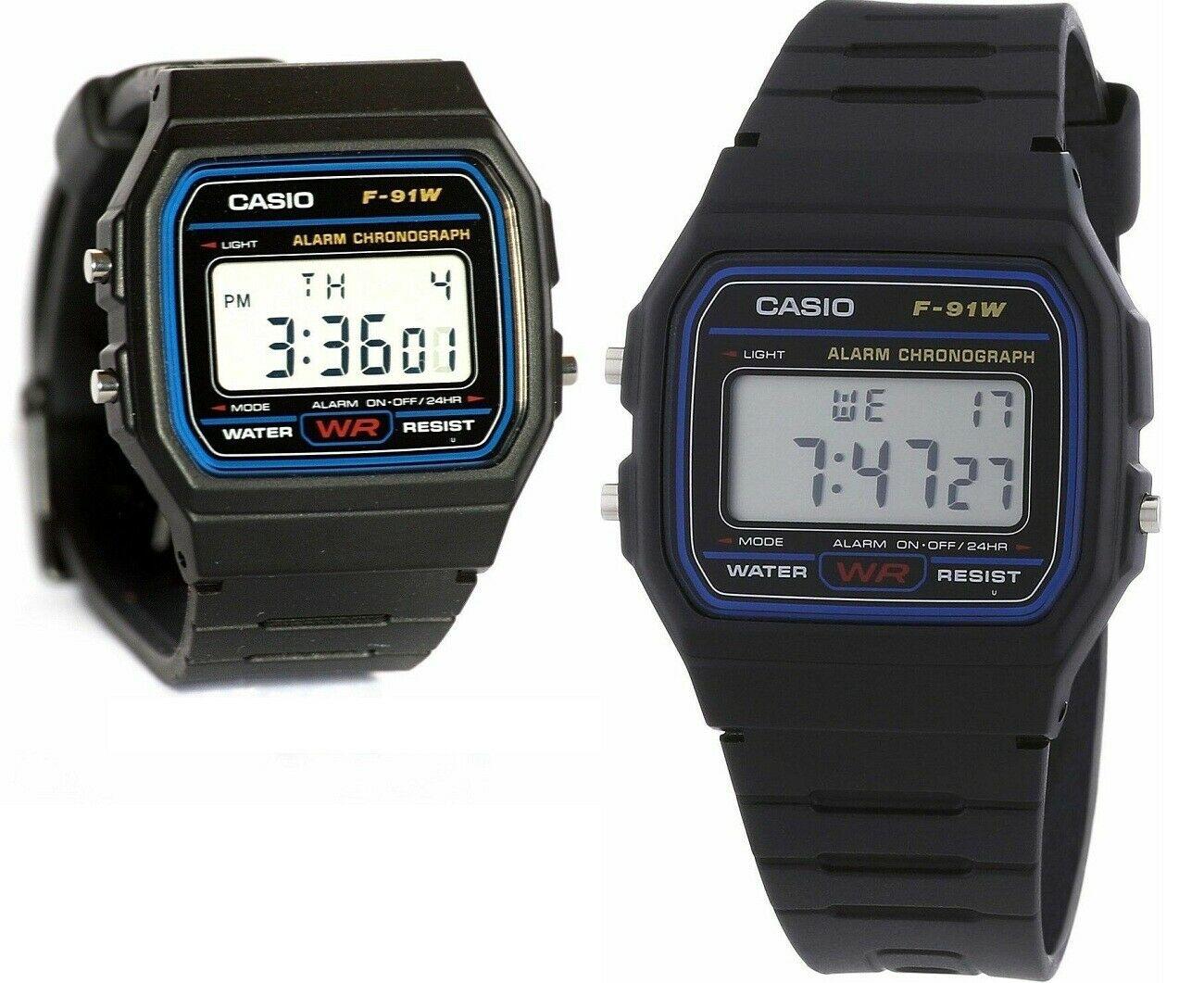 Đồng hồ nam dây nhựa Casio Standard chính hãng Anh Khuê F-91-1