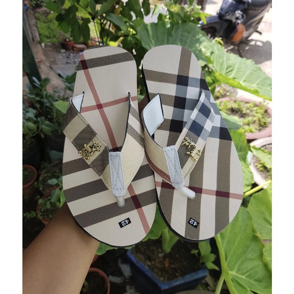 dép kẹp nam sandal đồng nai ( đế và quai màu sọc ca rô vàng ) size từ 38 nam đến 43 nam size khác ib để chọn thêm