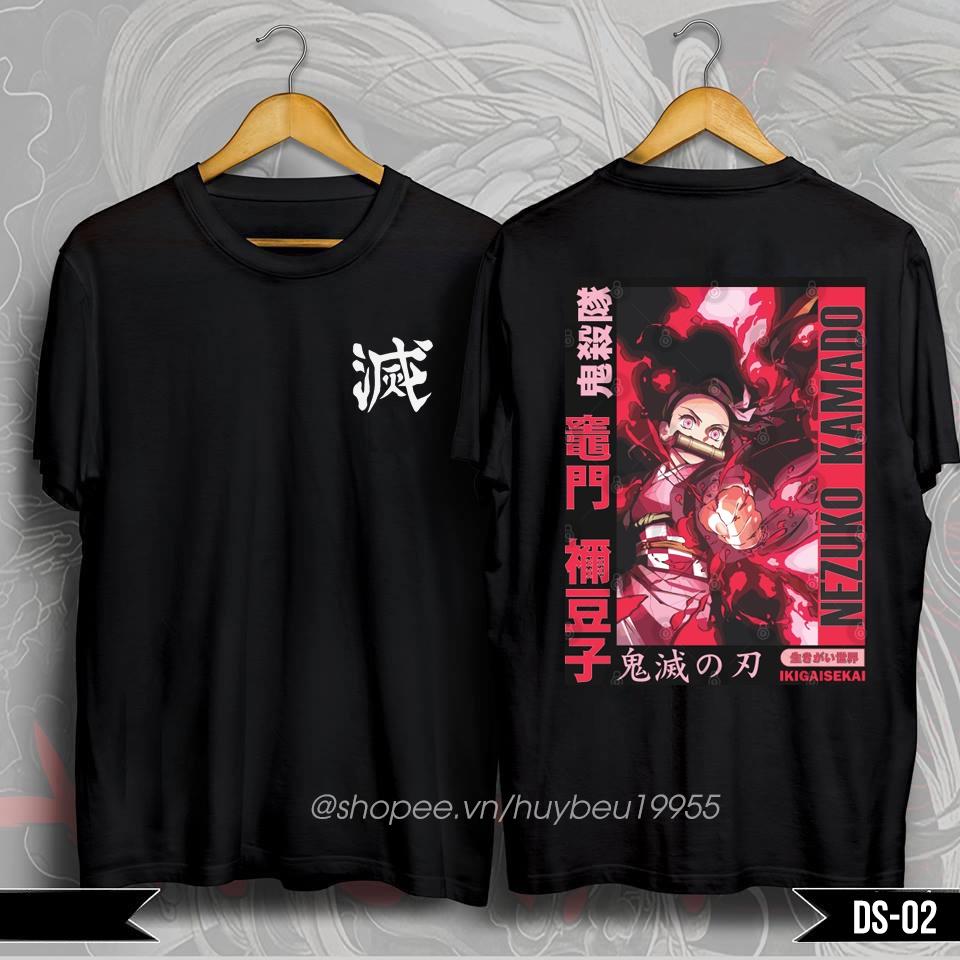 Bộ sưu tập áo thun Demon Slayer, áo thun Kimetsu no yaiba mẫu mới chất liệu cotton 4 chiều cao cấp