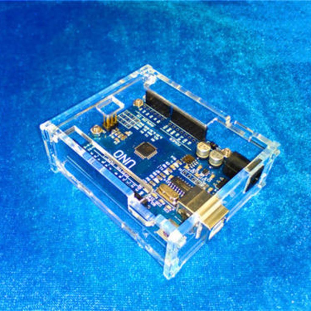 2 Set Clear Acrylic Case Shell Enclosure Boxs For UNO R3