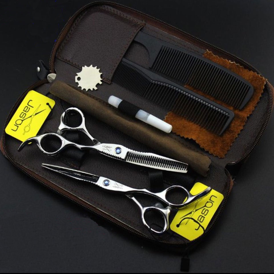 Kéo Tỉa Tóc Cho SALON, Barber Chuyên Nghiệp JASON JC-6.0 TẶNG LƯỢC CẮT TÓC Cực Sang Trọng