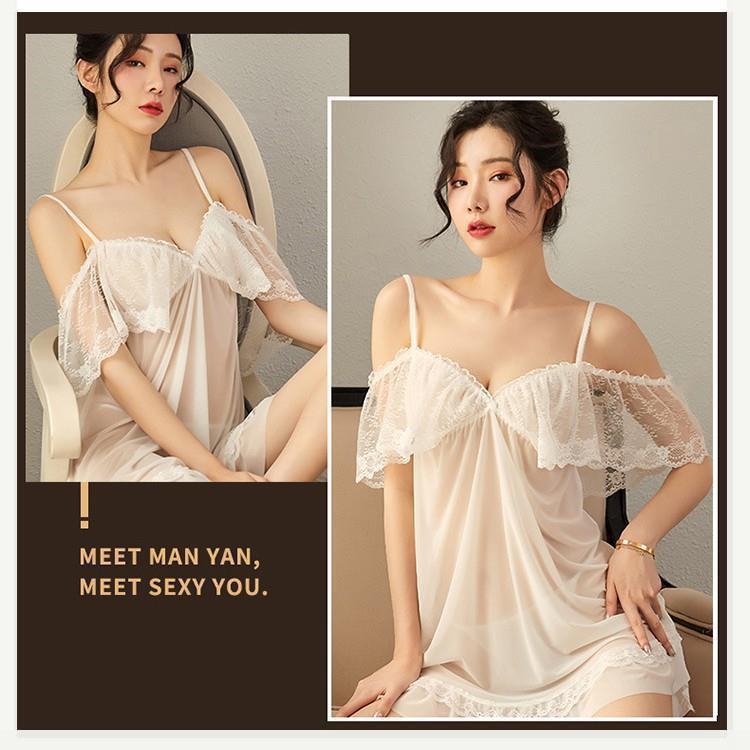 HOT 2022 váy ngủ thun lưới ren - đầm ngủ sexy cao cấp B1040