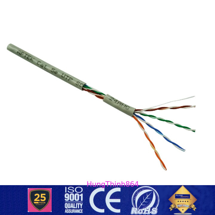 Cáp mạng APTEK Cable CAT 5e UTP 305m 1Gbps - Hàng Chính Hãng