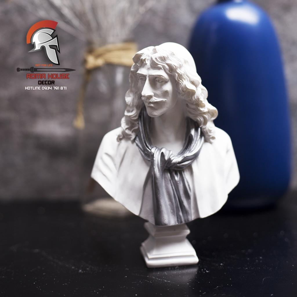 Tượng bán thân Molière cao 15 cm decor trang trí nhà cửa