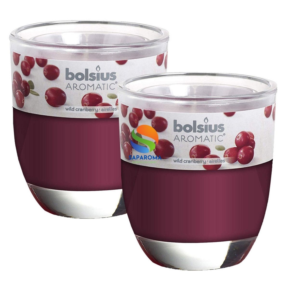 Combo 2 ly nến thơm tinh dầu Bolsius Wild Cranberry 105g - nam việt quất, nến trang trí, thơm phòng, thư giãn, Hỗ trợ khử mùi