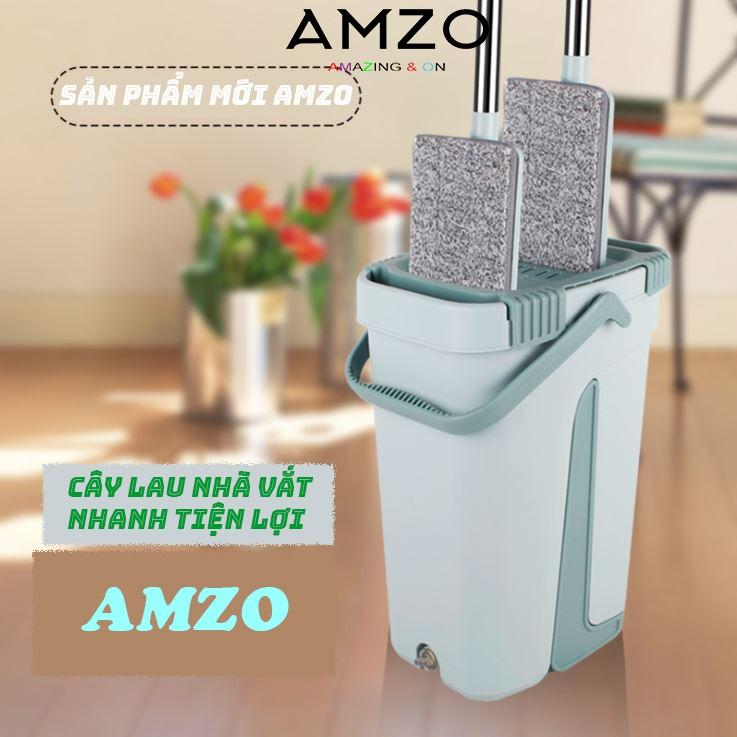 Bộ lau nhà 360 độ cao cấp tự vắt phẳng chữ nhật thế hệ mới - 02