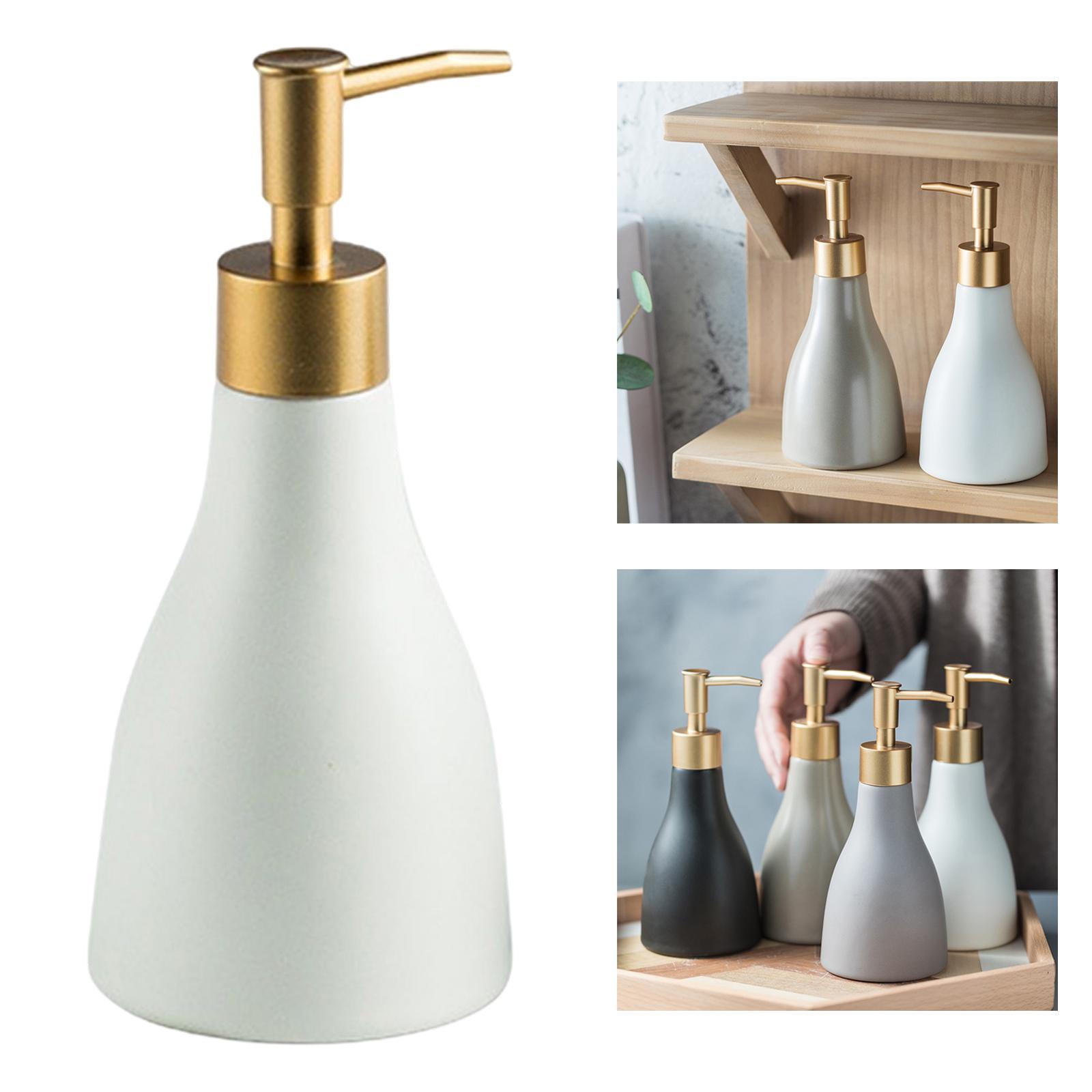 Ceramic Hand Soap Pump Dispenser Shower Bottle for Home