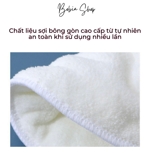 Khăn mặt nạ đắp mặt cao cấp dùng để chườm nóng, giúp căng và mướt da dày dặn, bông xốp 25x25cm