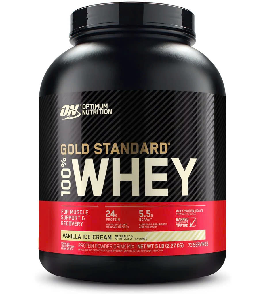 Optimum Nutrition Gold Standard 100% Whey 2.27kg (70 Lần Dùng) Hỗ Trợ Phục Hồi ,Tăng Cơ, 24G Protein