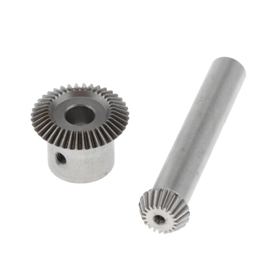 Inox 0.5 Mô Đun 20 Răng & 40 Răng Vát Gear Bộ 6 Mm Đường Kính Lỗ Khoan.