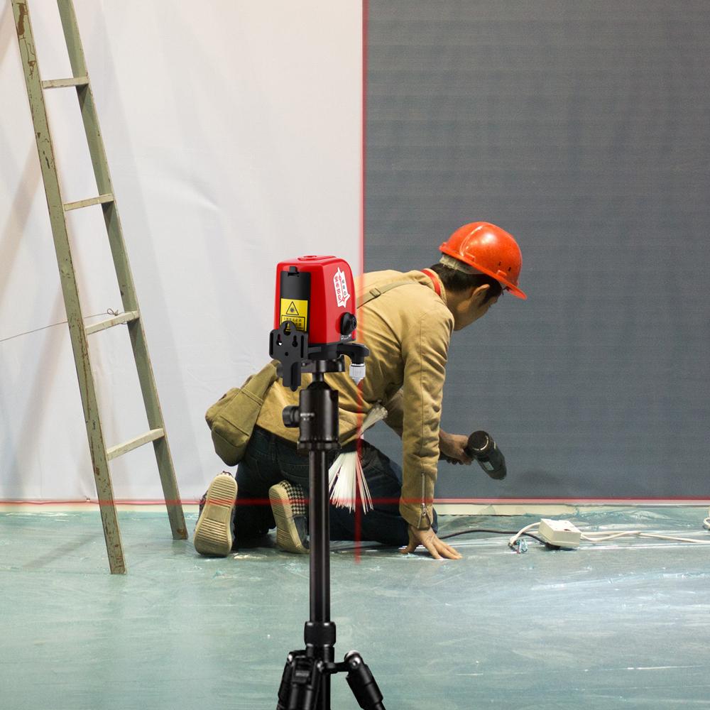 FC435 Mini Portable 360 Degree Self-leveling Laser Line 2 Line 1 Dot Horizonatal Vertical Red Line Laser Level