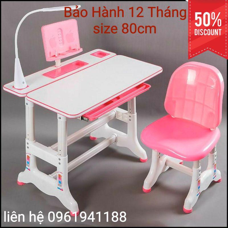 (Size 80cm) Bàn Học Chống Gù Chống Cận Thông Minh B05 ( Có Kèm Đèn và Kẹp Sách)