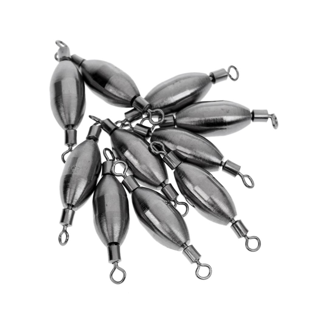10Pcs/lot Copper Quick Sinking Sinker Fishing Swivels Rolling Barrel Swivels Line Hook Connector