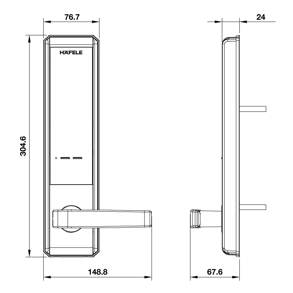 KHÓA ĐIỆN TỬ HAFELE EL7200-TC - HÀNG CHÍNH HÃNG