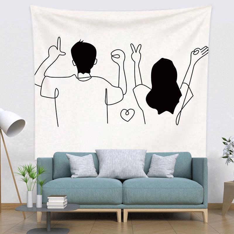 Vải Treo Trang Trí Tường Họa Tiết Độc Đáo Cho Phòng Ngủ/Phòng Khách