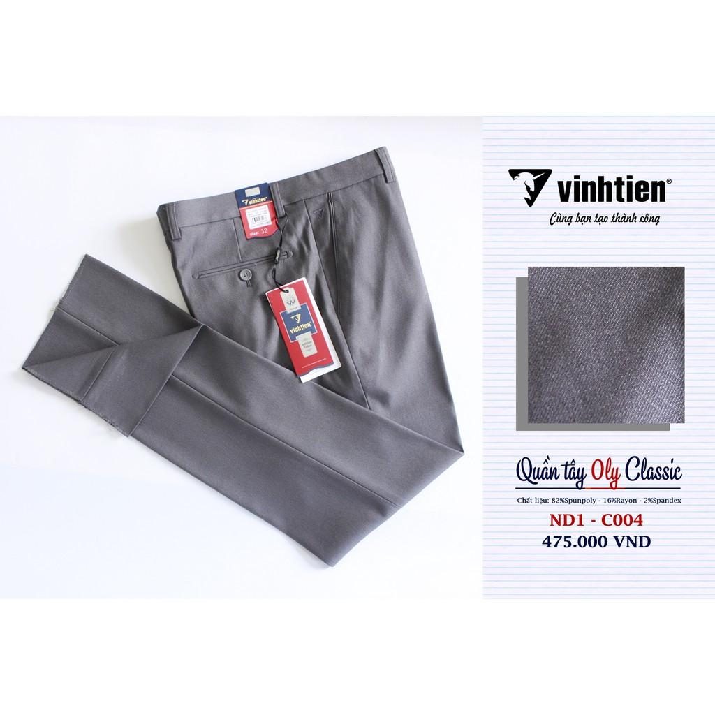Quần Tây 0Ly Classic 509 Vĩnh Tiến - ND1-C004 - Xám