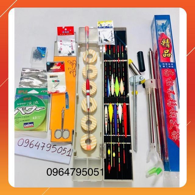 Bộ phao câu cá câu đơn câu đài và chống cần và phụ kiện docaucagiangnam