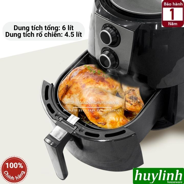 Nồi chiên không dầu Iruka I-67 - Dung tích 6 lít - Công suất 1800W [Iruka I67] - Hàng chính hãng