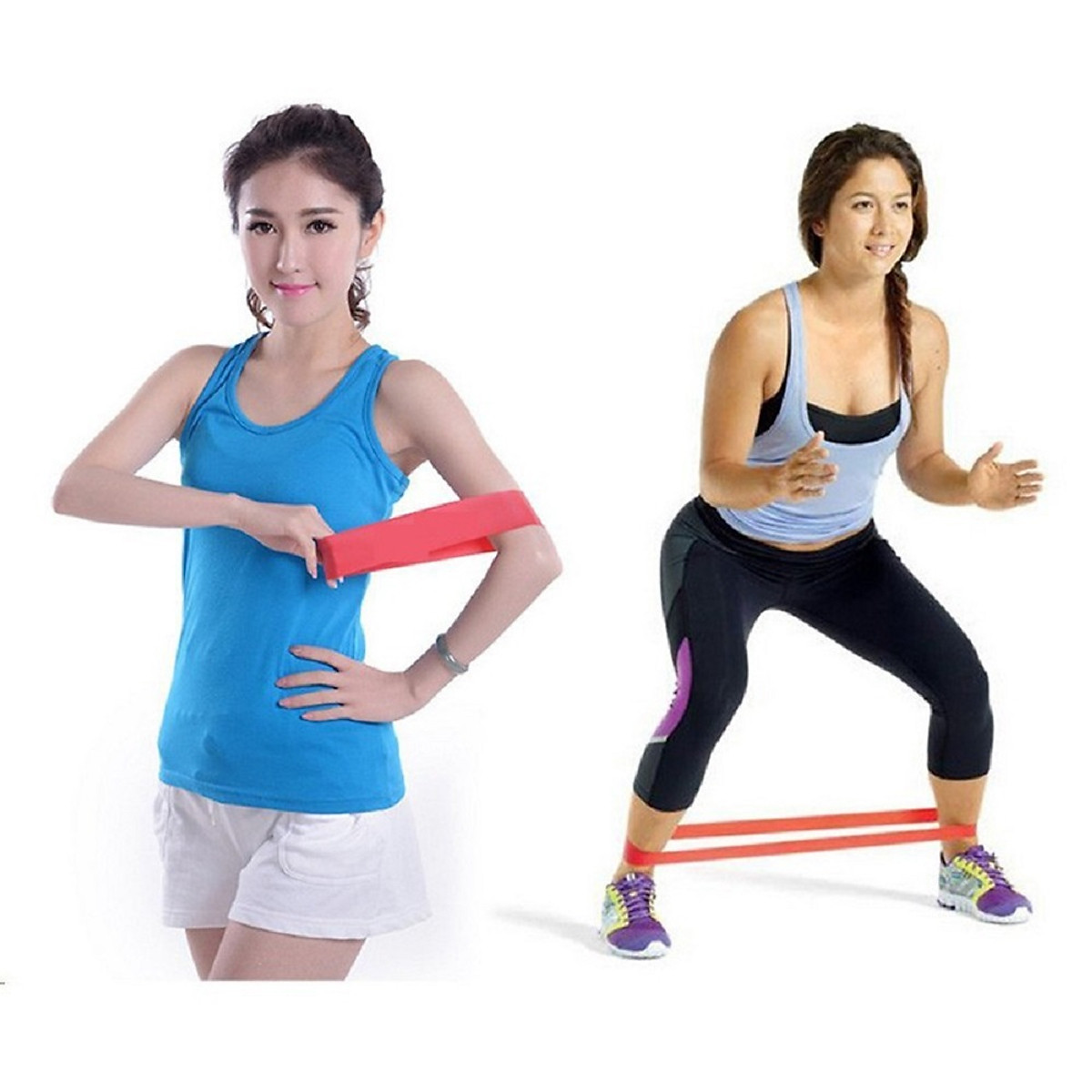 Bộ 5 dây đàn hồi tập gym, dây đàn hồi mini band tập thể dục tại nhà - tập yoga dây đàn hồi kháng lực cao cấp, dây đàn hồi tập thể dục Dildu - Có sách hướng dẫn + túi đụng sản phẩm
