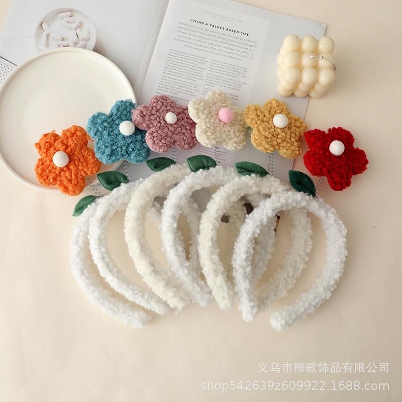 Bờm hoa cute - Băng đô bông hoa - Băng đô rửa mặt trang điểm hình hoa cài tóc dễ thương phong cách Hàn Quốc
