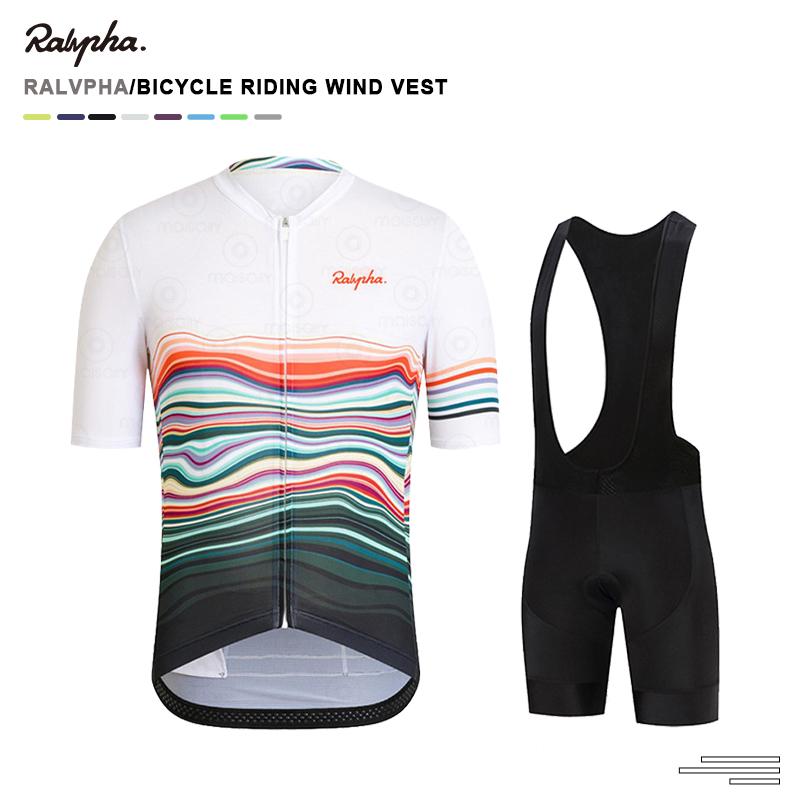 2022 Mùa hè đạp xe Jersey MEN Đàn ông Xe đạp ngắn Rapha Quần áo đạp xe thể thao MTB ROPA Ciclismo Bike Quần áo Color: cycling suit 8 Size: XS