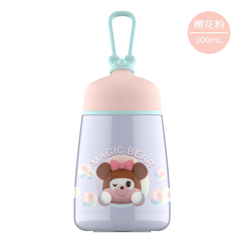 Khuyến mại gấu ma thuật bong bóng nhạc cốc giữ nhiệt trẻ em cốc giữ nhiệt nhỏ và di động cốc giữ nhiệt bằng thép không gỉ 304 mini dễ thương cốc bụng lớn