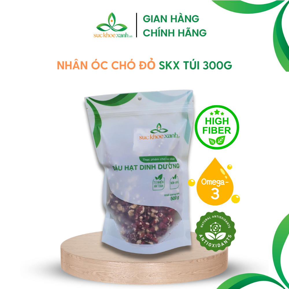 Nhân Óc chó Sức Khỏe Xanh, nhập khẩu từ Mỹ, giàu Omega 3, Túi 300g