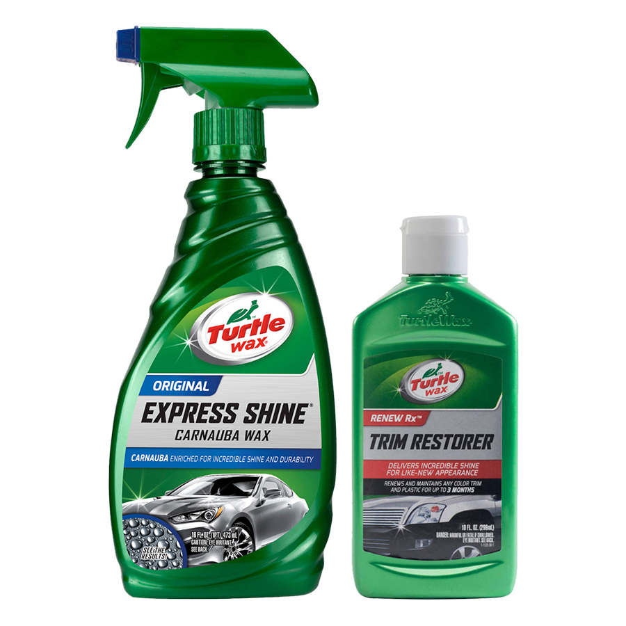 Combo Đánh Bóng Sơn Và Phục Hồi Đồ Nhựa Turtle Wax + Tặng Xà Phòng Rửa Xe 3M